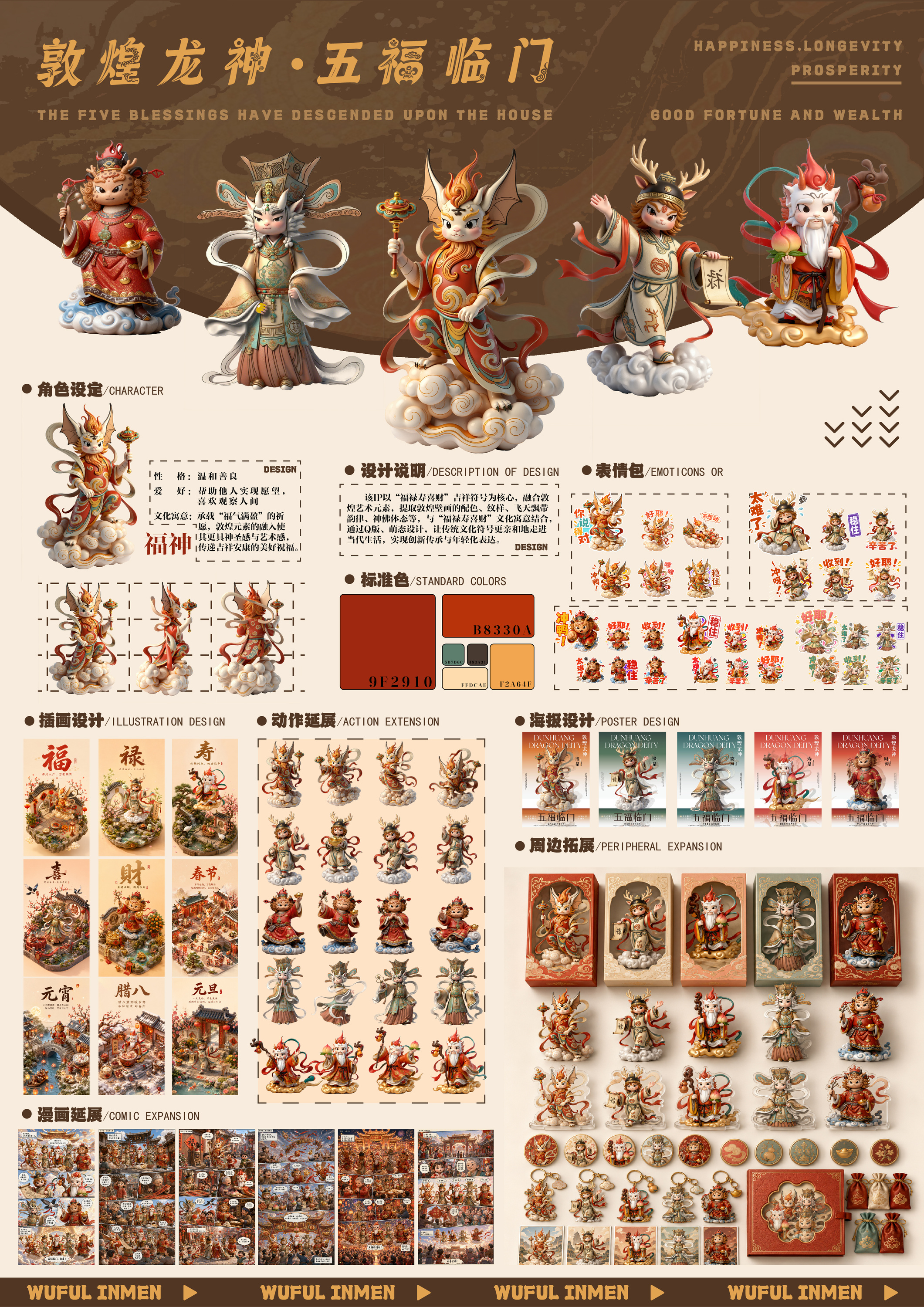 五福临门系列版面 1
